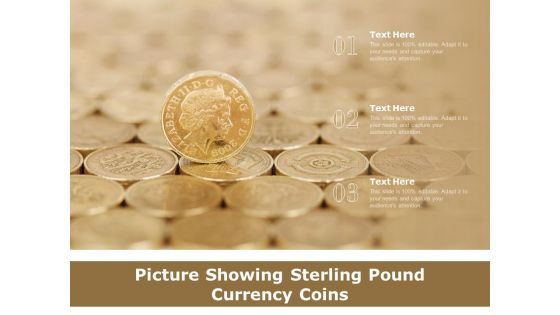 Picture Showing Sterling Pound Currency Coins Ppt PowerPoint Presentation Icon Influencers PDF