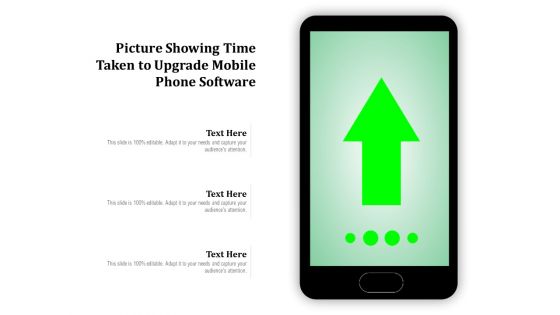 Picture Showing Time Taken To Upgrade Mobile Phone Software Ppt PowerPoint Presentation Outline Graphic Tips PDF