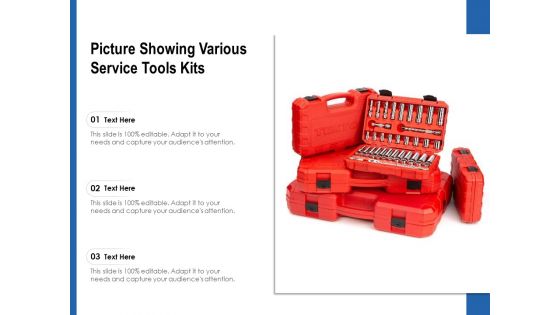 Picture Showing Various Service Tools Kits Ppt PowerPoint Presentation File Graphic Images PDF
