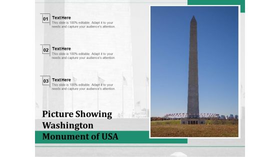 Picture Showing Washington Monument Of USA Ppt PowerPoint Presentation Outline Portfolio PDF