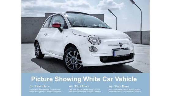 Picture Showing White Car Vehicle Ppt PowerPoint Presentation Slide Download PDF