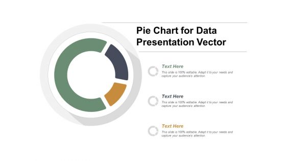 Pie Chart For Data Presentation Vector Ppt Powerpoint Presentation Summary Display