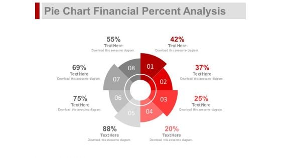 Pie Chart For Financial Ratio Analysis Powerpoint Slides