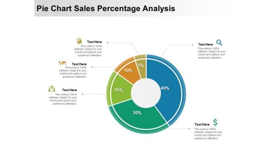 Pie Chart Sales Percentage Analysis Ppt PowerPoint Presentation Gallery Slides PDF