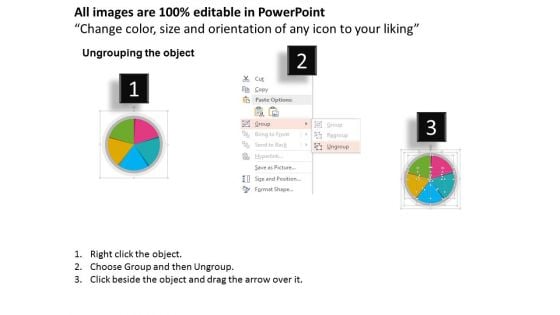 Pie Chart With Food And Health Icons Powerpoint Template