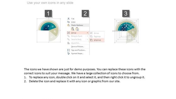 Pie Chart With Icons For Business Analysis Powerpoint Slides