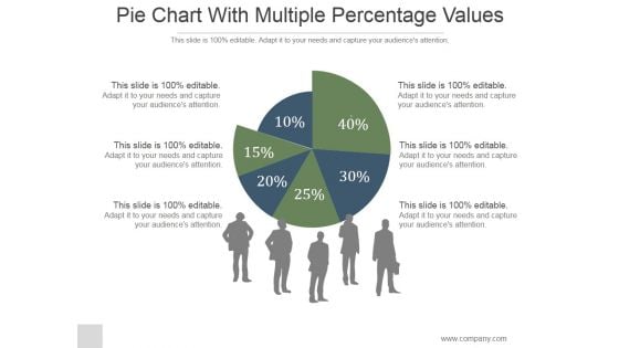 Pie Chart With Multiple Percentage Values Ppt PowerPoint Presentation Show