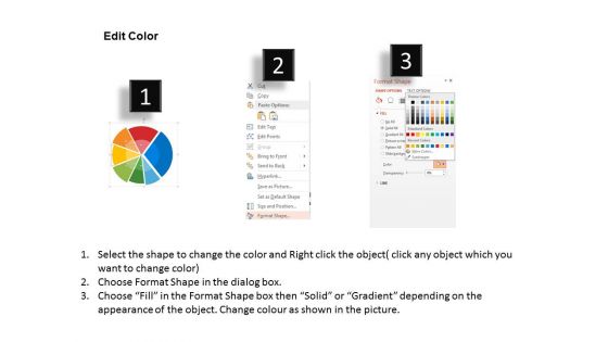 Pie Chart With Seven Business Icons Powerpoint Templates