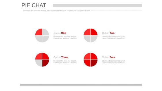 Pie Charts For Market Segmentation Powerpoint Slides