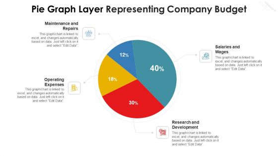 Pie Graph Layer Representing Company Budget Sample PDF