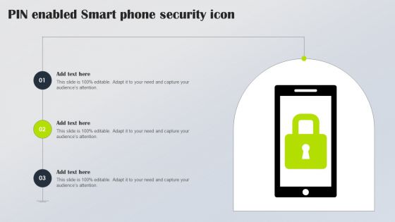 Pin Enabled Smart Phone Security Icon Elements PDF