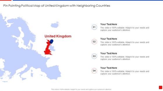 Pin Pointing Political Map Of United Kingdom With Neighboring Countries Rules PDF