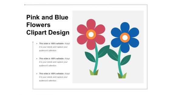 Pink And Blue Flowers Clipart Design Ppt PowerPoint Presentation Icon Professional PDF