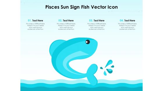 Pisces Sun Sign Fish Vector Icon Ppt PowerPoint Presentation Icon Background Designs PDF