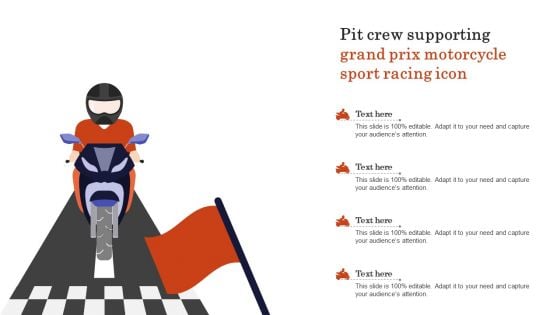 Pit Crew Supporting Grand Prix Motorcycle Sport Racing Icon Infographics PDF