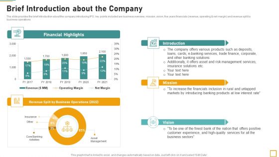 Pitch Book For Investor Funding Contract Brief Introduction About The Company Portrait PDF