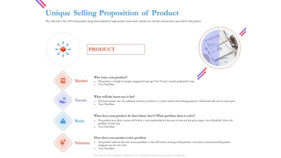 Pitch Deck For Fund Raising From Series C Funding Unique Selling Proposition Of Product Graphics PDF