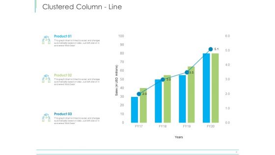 Pitch Deck For Mezzanine Financing Clustered Column Line Ppt Pictures Structure PDF