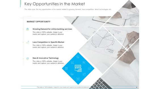 Pitch Deck For Mezzanine Financing Key Opportunities In The Market Ppt Icon Grid PDF