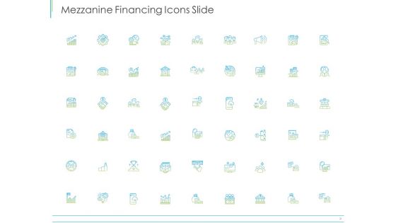 Pitch Deck For Mezzanine Financing Mezzanine Financing Icons Slide Ppt Icon Shapes PDF