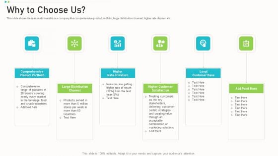 Pitch Deck Ppt Raise Funding Corporate Investors Why To Choose Us Ppt File Portrait PDF Pitch Deck Ppt Raise Funding Corporate Investors Why To Choose Us Ppt File Portrait PDF