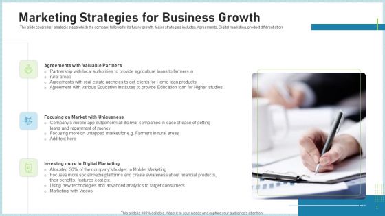 Pitch Deck To Attract Funding After IPO Market Marketing Strategies For Business Growth Summary PDF
