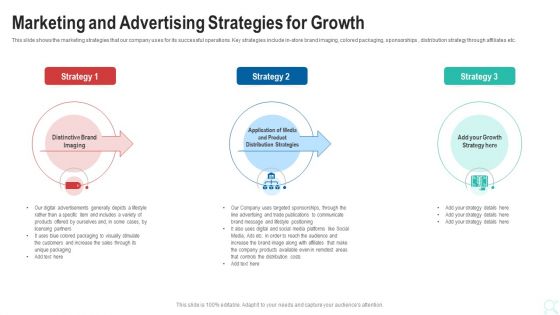 Pitch Deck To Raise New Venture Financing From Seed Investors Marketing And Advertising Strategies For Growth Background PDF