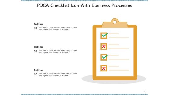 Plan Do Check Act Icon Plan Problem Ppt PowerPoint Presentation Complete Deck With Slides