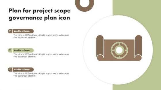 Plan For Project Scope Governance Plan Icon Guidelines PDF