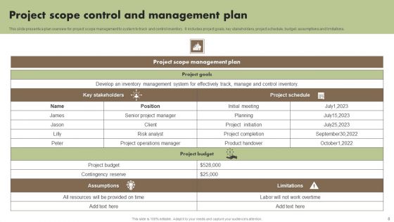 Plan For Project Scope Governance Ppt PowerPoint Presentation Complete Deck With Slides