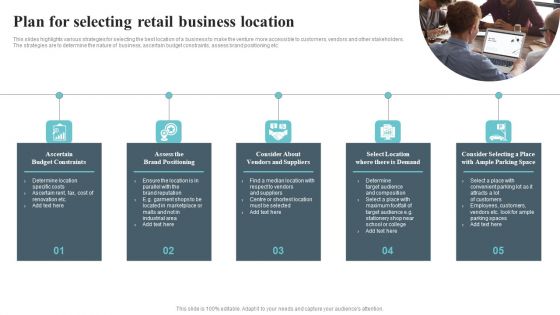 Plan For Selecting Retail Business Location Background PDF Plan For Selecting Retail Business Location Background PDF