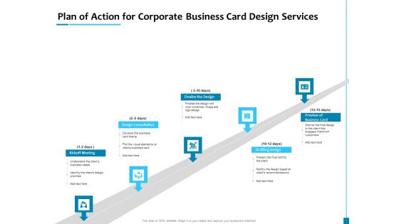 Plan Of Action For Corporate Business Card Design Services Background PDF Plan Of Action For Corporate Business Card Design Services Background PDF