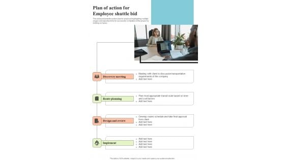 Plan Of Action For Employee Shuttle Bid One Pager Sample Example Document Plan Of Action For Employee Shuttle Bid One Pager Sample Example Document