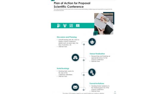 Plan Of Action For Proposal Scientific Conference One Pager Sample Example Document