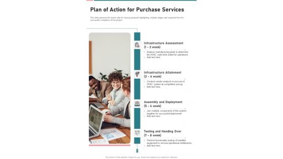 Plan Of Action For Purchase Services One Pager Sample Example Document