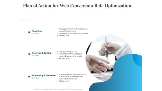 Plan Of Action For Web Conversion Rate Optimization Ppt Portfolio Graphics PDF