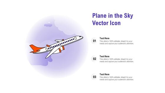 Plane In The Sky Vector Icon Ppt PowerPoint Presentation Ideas Example