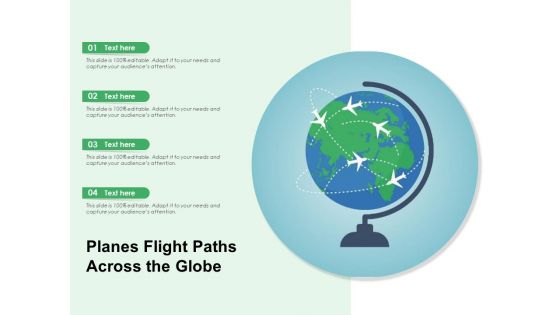 Planes Flight Paths Across The Globe Ppt PowerPoint Presentation File Inspiration PDF