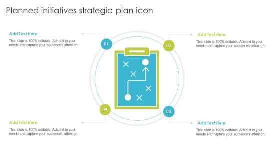 Planned Initiatives Strategic Plan Icon Ppt PowerPoint Presentation File Styles PDF