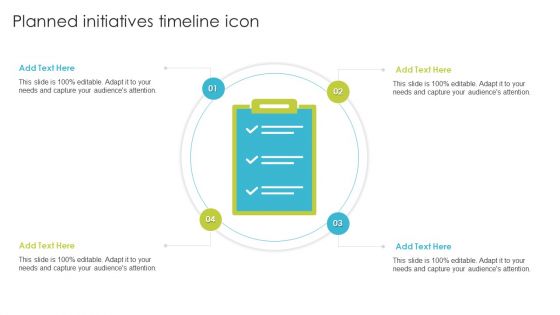 Planned Initiatives Timeline Icon Ppt PowerPoint Presentation Gallery Samples PDF