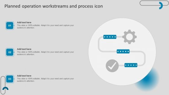 Planned Operation Workstreams And Process Icon Elements PDF