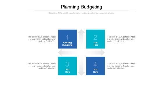 Planning Budgeting Ppt PowerPoint Presentation Model Cpb