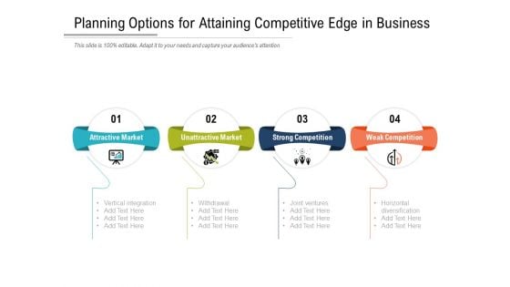 Planning Options For Attaining Competitive Edge In Business Ppt PowerPoint Presentation Icon Deck PDF