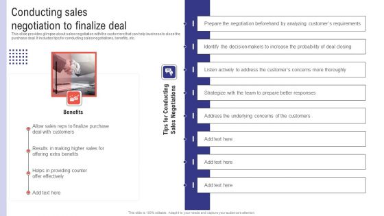 Planning Sales Campaign To Improve Conducting Sales Negotiation To Finalize Deal Microsoft PDF