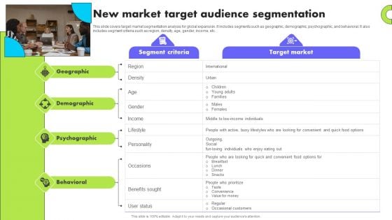 Planning Transnational Technique To Improve International Scope New Market Target Audience Segmentation Icons PDF