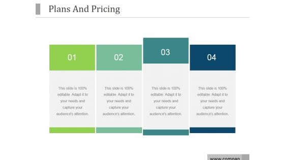 Plans And Pricing Ppt PowerPoint Presentation Ideas