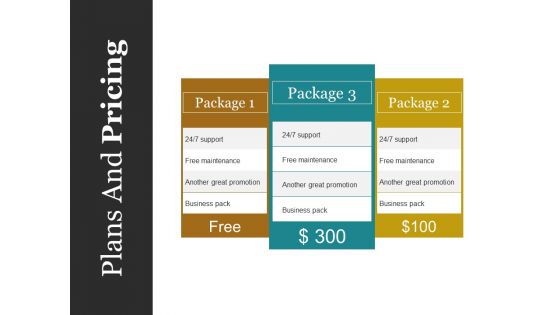 Plans And Pricing Ppt PowerPoint Presentation Show Guide