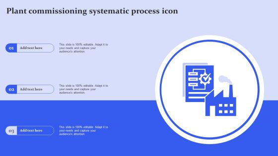 Plant Commissioning Systematic Process Icon Ppt Summary Mockup PDF
