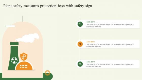 Plant Safety Measures Protection Icon With Safety Sign Themes PDF