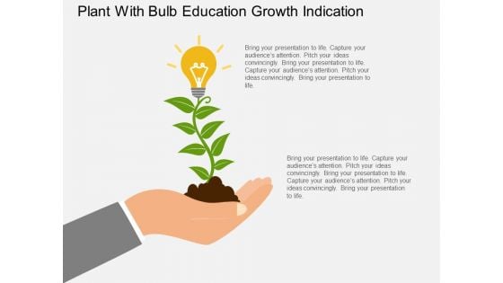Plant With Bulb Education Growth Indication Powerpoint Template